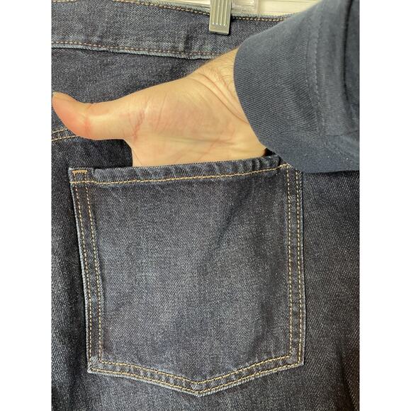 Old Navy Jeans Womens 20 Blue Denim High-Rise Slouchy Straight Button Fly Plus - Picture 8 of 13